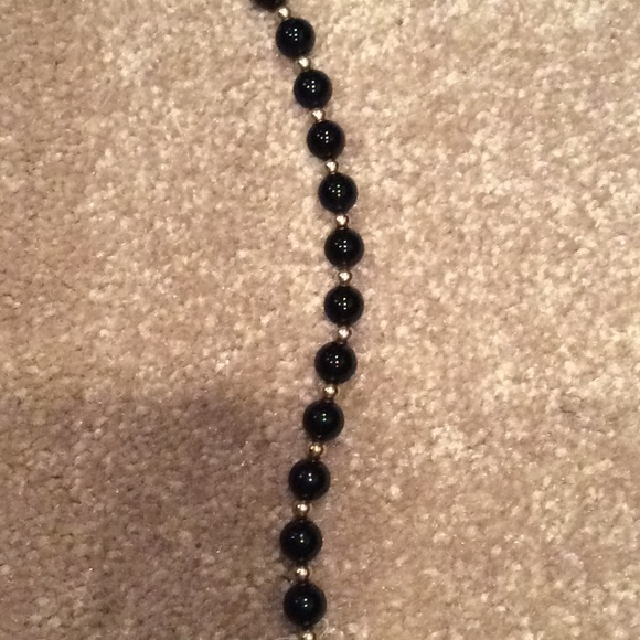 Black onyx and 14kt beads, 30”, necklace - Picture 2 of 2